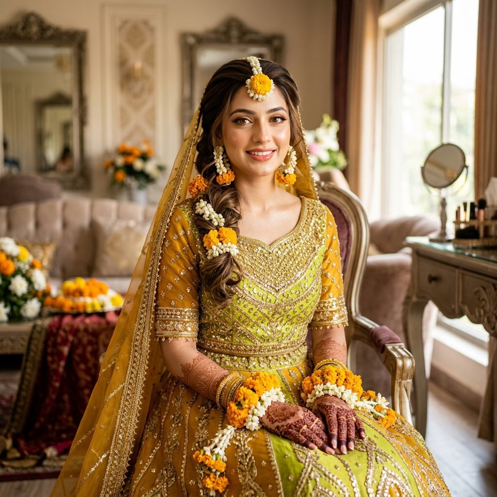 Festive Mayun & Floral Mehndi